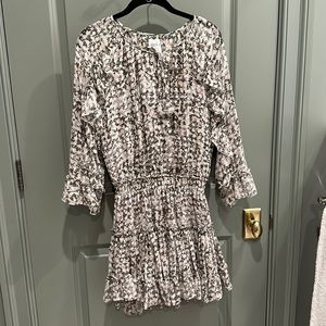 Green long sleeve ( almost see through fabric on sleeve) mini Misa Dress Size XS